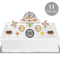 70's Disco - Birthday Party Cake Decorating Kit - Cake Topper Set - 11 Pieces