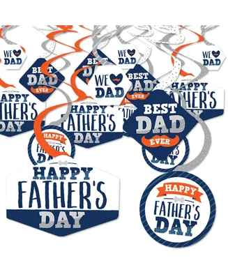 Happy Father's Day - We Love Dad Hanging Party Decoration Swirls - 40 Ct