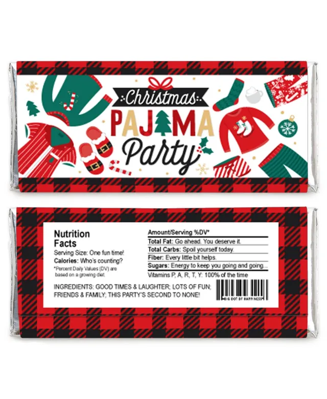 Big Dot Of Happiness Jolly Santa Claus - Candy Bar Wrapper Christmas Party  Favors - Set of 24