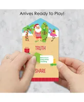 Tropical Christmas Holiday Party Game Cards Truth, Dare, Share Pull Tabs 12 Ct