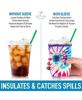Reusable Iced Coffee Sleeve - Medium Sized Neoprene Insulator Sleeves