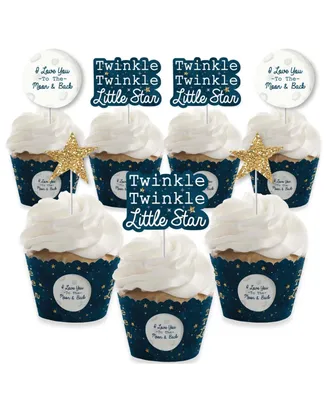 Twinkle Twinkle Little Star - Cupcake Wrappers & Treat Picks Kit - 24 Ct