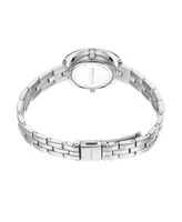 Kenneth Cole New York Women's Transparency Dial Silver-Tone Stainless Steel Bracelet Watch 32mm