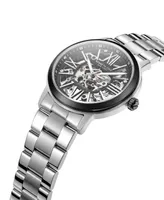 Kenneth Cole New York Men's Automatic Silver-Tone Stainless Steel Bracelet Watch 43mm