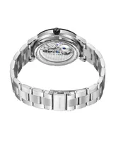 Kenneth Cole New York Men's Automatic Silver-Tone Stainless Steel Bracelet Watch 43mm