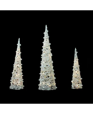 Northlight Northlight 39.25" Led Lighted Cone Tree Christmas Decoration, Set of 3