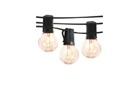 Brightech Weatherproof Solar Led Commercial Grade Holiday String Lights - 12 Shaterproof Plastic Bulbs, 1W, 27 Ft