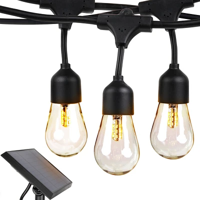 Ambience Pro 27 ft. Outdoor Solar Led 2-Watt String Lights with Soft White Hue
