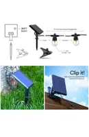Brightech Ambience Pro 27 ft. Outdoor Solar Led 1-Watt G40 String Lights with Soft White Hue