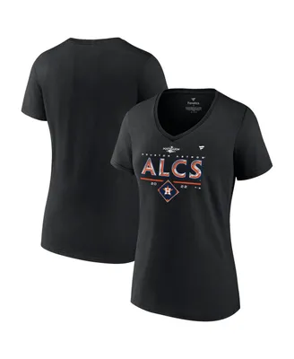 Women's Fanatics Black Houston Astros 2022 Division Series Winner Locker Room V-neck T-shirt