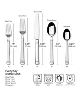 Fitz and Floyd Everyday Bistro Band 20 Pieces Flatware Set