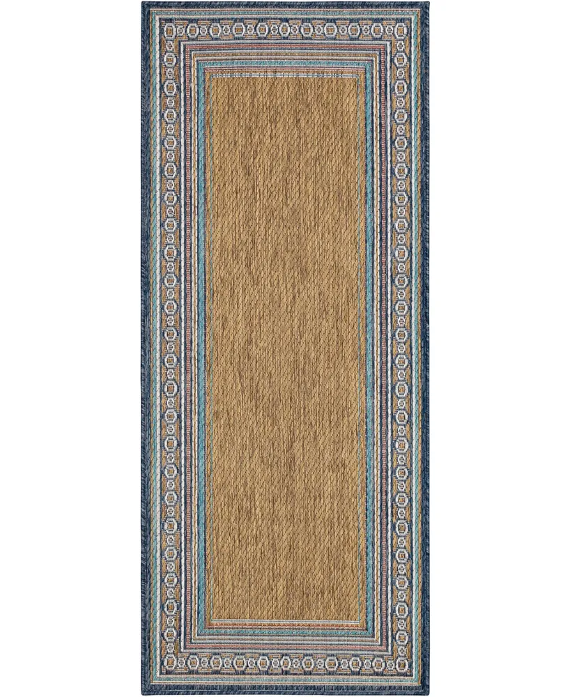 Mohawk Malibu Outdoor Chain Border 2'5" x 6' Area Rug