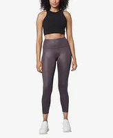 Andrew Marc Sport Women's High Rise 7/8 Length Liquid Leggings