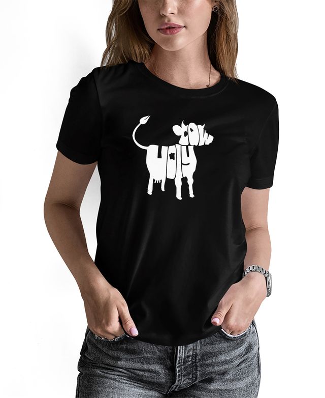 La Pop Art Women's Holy Cow Word T-shirt