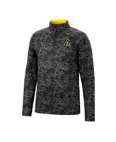 Men's Colosseum Black Appalachian State Mountaineers Tivo Quarter-Zip Jacket