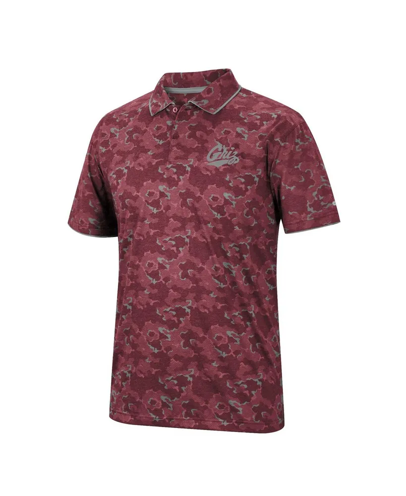 Men's Colosseum Maroon Montana Grizzlies Speedman Polo Shirt