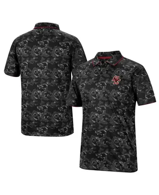 Men's Colosseum Black Boston College Eagles Speedman Polo Shirt