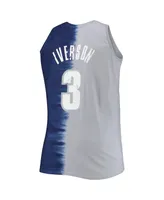 Men's Mitchell & Ness Allen Iverson Navy, Gray Georgetown Hoyas Big and Tall Player Tie-Dye Jersey