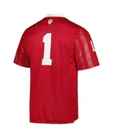 Men's adidas #1 Crimson Indiana Hoosiers Team Premier Football Jersey