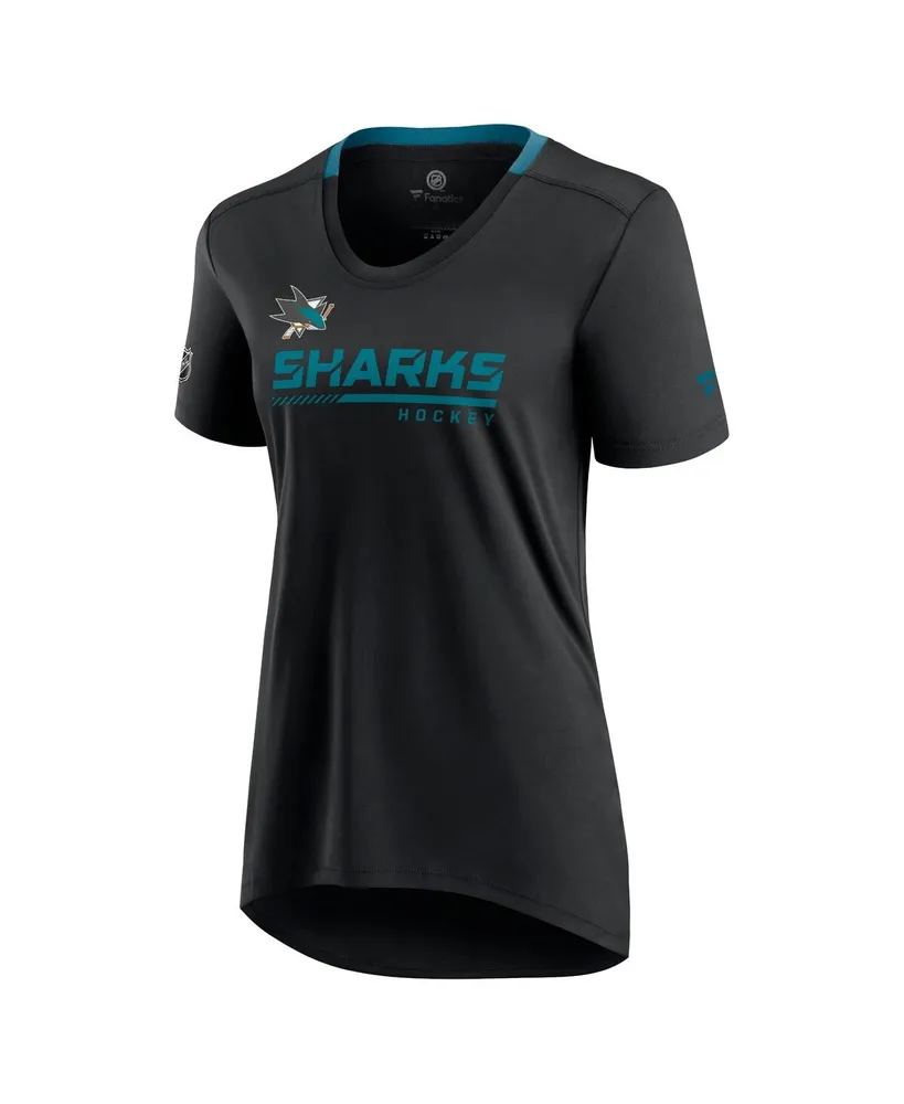 Women's Fanatics Black San Jose Sharks Authentic Pro Locker Room T-shirt