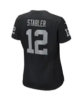 Women's Nike Ken Stabler Black Las Vegas Raiders Game Retired Player Jersey