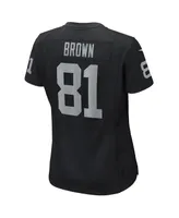 Women's Nike Tim Brown Black Las Vegas Raiders Game Retired Player Jersey