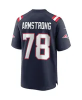 Men's Nike Bruce Armstrong Navy New England Patriots Game Retired Player Jersey