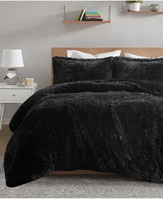 Intelligent Design Malea Shaggy Faux-Fur -Pc. Duvet Cover Set