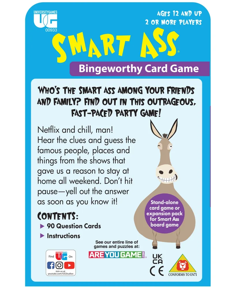 University Games Smart Bingeworthy Card Game Set, 91 Piece