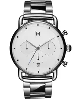 Mvmt Men's Blacktop Silver-Tone Stainless Steel Bracelet Watch 42mm