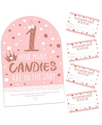 1st Birthday Little Miss Onederful Girl First Birthday Party Candy Guessing Game