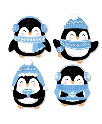 Winter Penguins - Diy Shaped Holiday and Christmas Party Cut-Outs - 24 Count