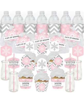 Pink Winter Wonderland Birthday & Baby Shower Fabulous Favor Party Pack 100 Pc