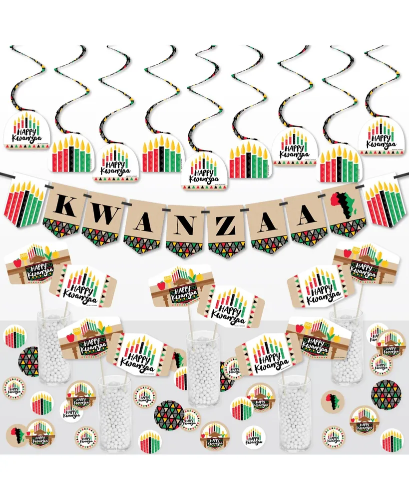 Big Dot of Happiness Happy Kwanzaa Heritage Holiday Party Supplies Decoration Kit - Decor Galore Party Pack - 51 Pieces