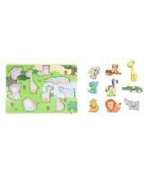 Leo & Friends Zoo Animal Peg Puzzle for 24-Months+