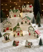 Christmas Tree Lighted School House Figurine