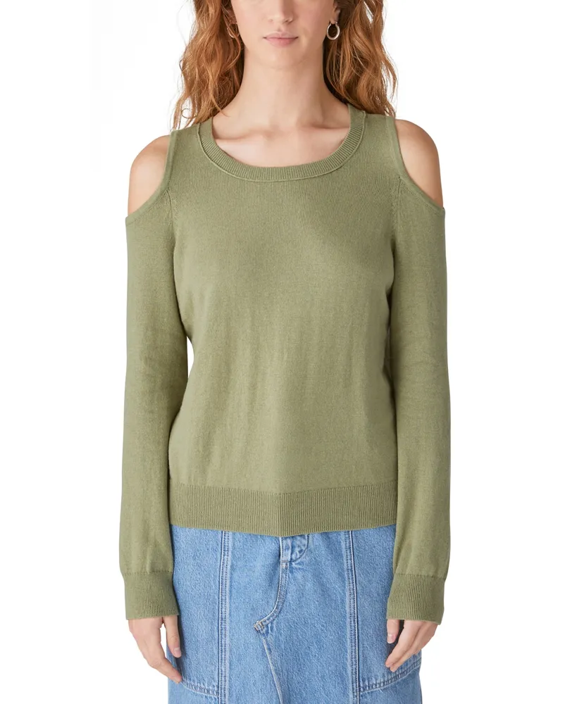 Lucky Brand Women's Cold-Shoulder Long-Sleeve Sweater