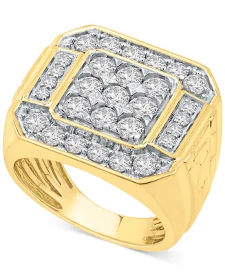 Men's Diamond Cluster Ring (2-1/2 ct. t.w.) in 10k Gold
