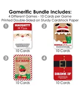 Big Dot of Happiness Jolly Santa Claus - 4 Christmas Party Games - 10 Cards Each - Gamerific Bundle