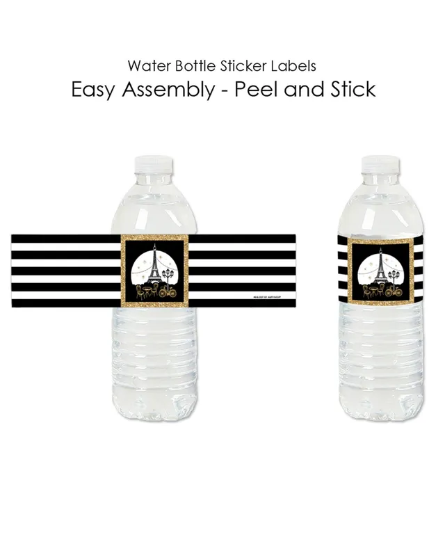 World Awaits - Travel Themed Party Water Bottle Sticker Labels - Set of 20