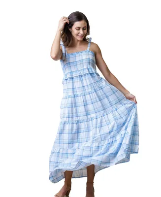 Hope & Henry Women's Smocked Tiered Dress