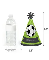 Goaaal - Soccer - Cone Happy Birthday Party Hats - Set of 8 (Standard Size)