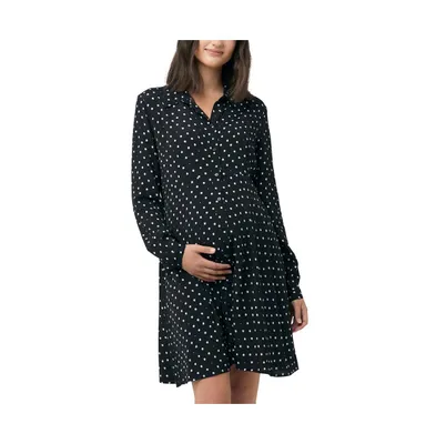 Ripe Maternity Fifi Shirt Dress Black