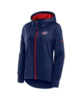 Women's Fanatics Navy Columbus Blue Jackets Authentic Pro Rink Full-zip Hoodie