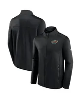 Men's Fanatics Black Minnesota Wild Authentic Pro Rink Fleece Full-zip Jacket