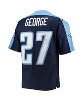 Men's Mitchell & Ness Eddie George Navy Tennessee Titans Big and Tall 1999 Retired Player Replica Jersey