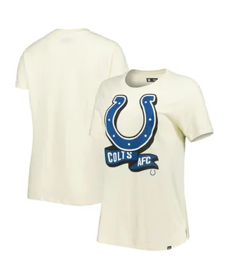 Women's New Era Cream Indianapolis Colts Chrome Sideline T-shirt
