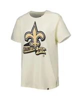 Women's New Era Cream Orleans Saints Chrome Sideline T-shirt