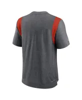 Men's Nike Heather Charcoal Cleveland Browns Sideline Tonal Logo Performance Player T-shirt