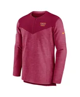 Men's Nike Burgundy Washington Commanders Sideline Lockup Performance Quarter-zip Jacket